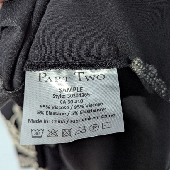 Part Two Women's M Floral Midi Black Wrap Dress Feminine Boho - Picture 5 of 9